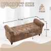 CAVINAS Rectangle Storage Ottoman Bench,Upholstered Ottoman with Fashion Rivets for Living Room,Bedroom - 3 of 4