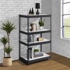 Vynxaria Industrial 4-Tier Bookcase Adjustable Shelves, Natural Shelves & Black Metal Frame, for Storage/Display - 3 of 4