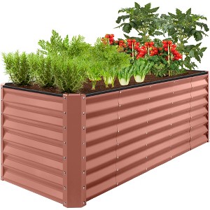 Best Choice Products 8x2x2ft Raised Metal Outdoor Garden Bed, Planter Box for Flowers, Vegetables, Herbs - 1 of 4