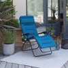 Lafuma R-Clip Batyline Iso Relaxation Patio and Poolside Zero Gravity Outdoor Foldable Lounge Recliner with Removable Canvas, Coral Blue - 4 of 4