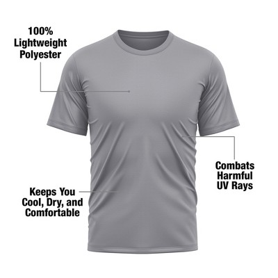 Men's Queens College Men's Sport Active T-Shirt Left Chest Logo