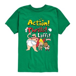 Boys' - Captain Underpants - Action Thrills & Laffs Short Sleeve Graphic T-Shirt - 1 of 3