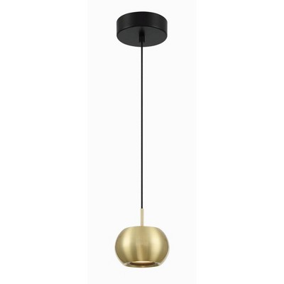George Kovacs Lighting Halo 1 - Light Pendant in  Coal/Brushed Gold