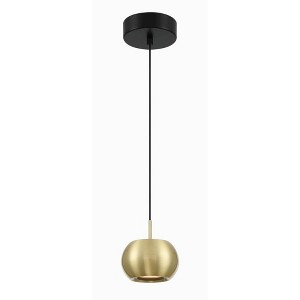 George Kovacs Lighting Halo 1 - Light Pendant in  Coal/Brushed Gold - 1 of 1