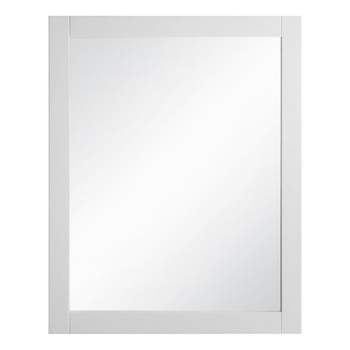 Shorewood Wall Mounted Bathroom Vanity Mirror 24-Inch Wood Framed in White
