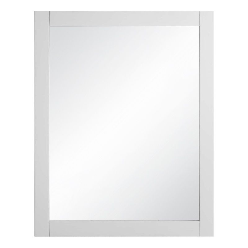 Shorewood Wall Mounted Bathroom Vanity Mirror 24-Inch Wood Framed in White, 1 of 9