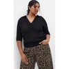 Women's Plus Size Zahra Top - black | CITY CHIC - 4 of 4