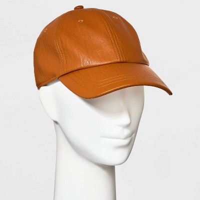 womens leather baseball hat