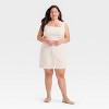 Women's Satin Mini A-Line Skirt - A New Day™ Cream - 3 of 3