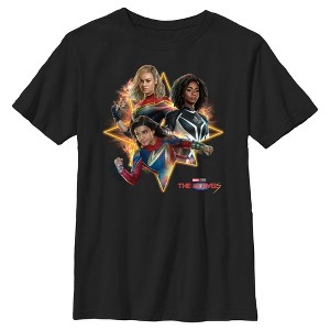 Boy's The Marvels Action Poses T-Shirt - 1 of 4