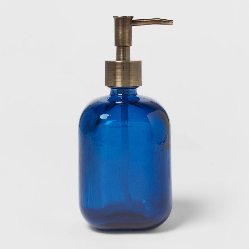 Recycled Glass Soap Pump Blue - Threshold&#8482;, 1 of 7