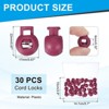 Unique Bargains Plastic Adjustable Draw String Clip Ends Spring-Loaded Buckle Round Cord Locks 30 Pcs - 2 of 3