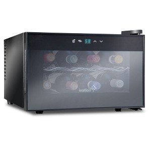 Ivation 8 Bottle Thermoelectric Wine Cooler, Horizontal Freestanding Wine Fridge - 1 of 4