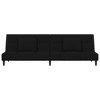 vidaXL 2-Seater Sofa Bed with Two Pillows Black Velvet - 4 of 4