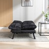 LOVMOR Convertible Sofa Bed Loveseat Futon Bed Breathable Adjustable Lounge Couch with Metal Legs,Futon Sets for Compact Living Space - 3 of 4