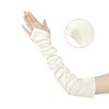 INSPIRE CHIC Women's Fingerless Satin Elbow Long Gloves 1 Pair - 3 of 4
