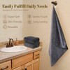 Bath Towels Pack of 4 27x 54 - Soft, Absorbent Microfiber for Body, Sport, Yoga, Spa - 4 of 4