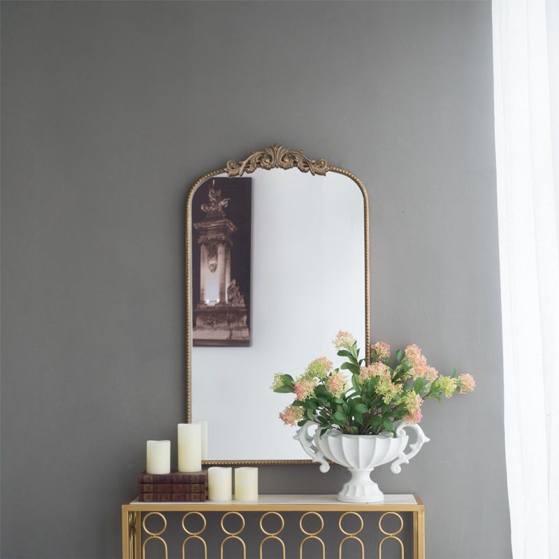 Cerys Anthropologie Wall Mirror,Baroque Inspired Wall Decor Mirror,Arch Mirror with Rectangular Gleaming Primrose Framed Mirror-The Pop Home, 2 of 9