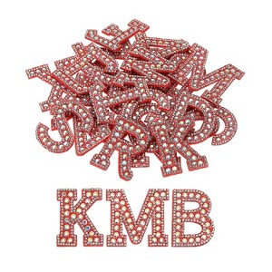 Unique Bargains DIY Clothes Repair Decorative Glitter Alphabet Rhinestone English Letter Iron-on Patches 1 Set - 1 of 4