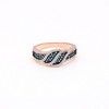 Trisha Anniversary Band Ring Blue Cz Black Rose Womens Ginger Lyne Collection - 3 of 4