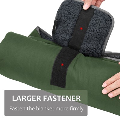 Green and Gray Waterproof Fleece Outdoor Throw Blanket