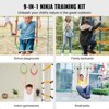 VEVOR Ninja Warrior Obstacle Course for Kids, 2 x 50 ft Weatherproof Slacklines, 500lbs Weight Capacity Monkey Line, Outdoor Playset Equipment - 3 of 4