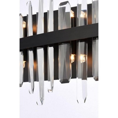 Serena 36" Black Crystal Dimmable Vanity Light