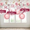 Big Dot of Happiness Pink Elegant Cross - Girl Religious Party Hanging Decor - Party Decoration Swirls - Set of 40 - 3 of 4