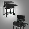 ROVSUN Charcoal Grill with Side Tables, Large Cooking Area, Individual Lifting Charcoal Trays, Pull-Out Ash Tray, BBQ Grill for Outdoor, Picnic - 3 of 4