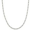 Black Bow Jewelry 3.5mm Sterling Silver, Solid Figaro Chain Necklace - 3 of 4