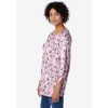 Woman Within Plus Size Perfect Three-Quarter Tie-Sleeve Tee - 4 of 4