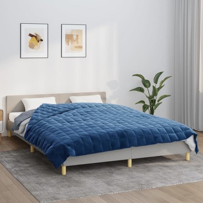 vidaXL Weighted Blanket Blue 86.6"x92.5" 24.3 lb Fabric