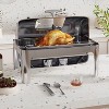 COZONY Stainless Steel Buffet Server with Roll Top Lid and Dual Temperature Zones, Complete Serving Set for Catering and Events,3 pcs - 2 of 4