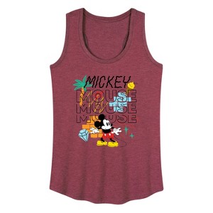 Women's - Disney - Mickey Mouse Repeat Graphic Racerback Tank - 1 of 4