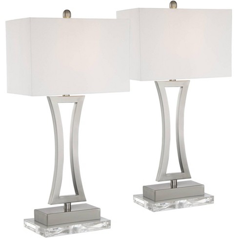 360 Lighting Roxie Modern Table Lamps Set Of 2 With Clear Acrylic ...
