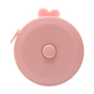 Unique Bargains Measure Tape Plastic Push-Button Tape Measure Pink Lucky Heart Design +/-5% Accuracy Plastic 1.97"x1.97"x0.71" 1 Pcs - 1 of 3