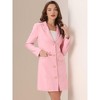 INSPIRE CHIC Women's Casual Notched Lapel Collar Office Work Blazer Dress - 3 of 4