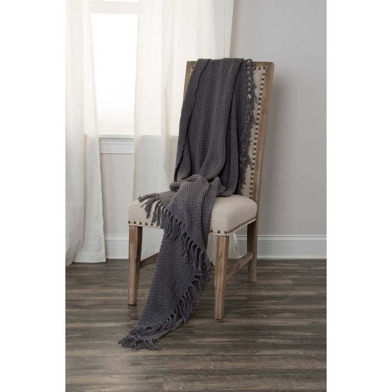 50"x60" Solid Throw Blanket - Rizzy Home, 5 of 7