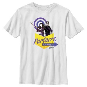 Boy's Marvel Hawkeye Partners, Am I Right? T-Shirt - 1 of 4