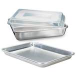 Nordic Ware Naturals 3pc Bakeware Set 9"x13" Cookie & Cake Pan with Lid