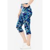Woman Within Plus Size Petite Stretch Cotton Printed Capri Legging - 4 of 4