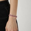 Anna-Kaci Women's Crystal Flower Bracelet with Rhinestone Accents and Linked Floral Design - Rose Gold - 3 of 4