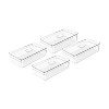 OU Fridge Organizer Bin with Vented Lid, Clear Stackable Refrigerator Storage Bin, Produce Kitchen Storage Container, 11.8" Depth, BPA Free - 4 of 4