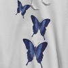 Rerun Island Men's Indigo Butterflies Long Sleeve Graphic Cotton Sweatshirt Hoodie - 2 of 4