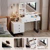 RUMSEM Large Vanity Desk with 3 Color Touch Screen Dimming Mirror - 4 of 4