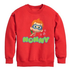 Boys' - Bubble Guppies - Nonny Graphic Long Sleeve Fleece Sweatshirt - 1 of 4