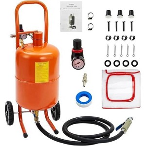 5 Gallon Sand Blasting Machine, 60-110 Psi Pressure Air Sand Blasting Kit w/4 Ceramic Nozzles & Oil-Water Separator,  for Stain Removal Paint - 1 of 4