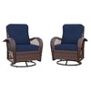 UPHA Wicker Outdoor Rocking & Swivel Chair 2-Piece Set with Cushions - 2 of 4