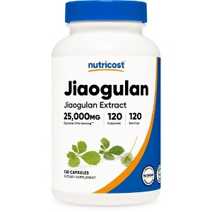 Nutricost Jiaogulan Extract (25,000mg Equivalent) 120 Capsules - Vegan, GMO-Free, Gluten-Free - 1 of 4