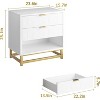 2/3/4/5/6/7 Drawer Dresser with Metal Legs, Wood Dressers Chest Organizer with Wide Storage, Modern Chest of Drawers for Bedroom, Living Room,Hallway - 2 of 4